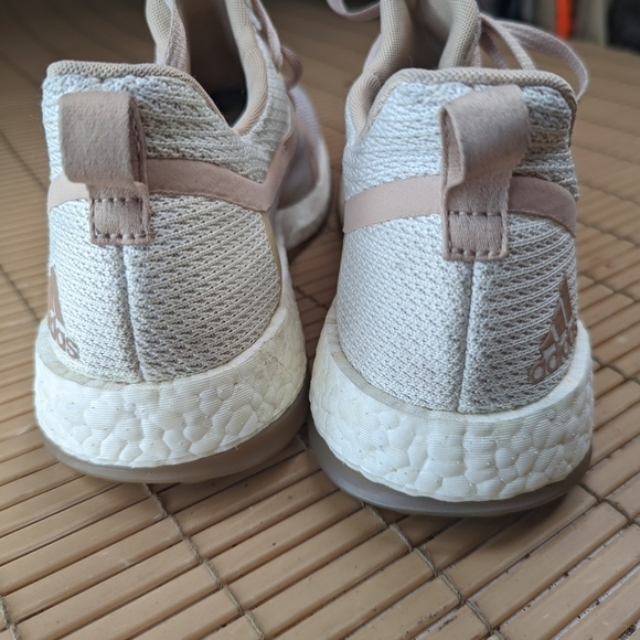 Adidas Pure Boost X Womens Size 9 Athletic Running Shoes Tan Pink BB6092 - Picture 6 of 11